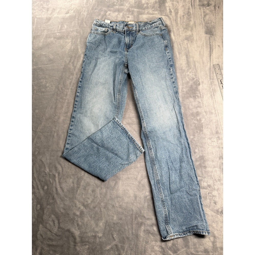 Kensie Jeans The Mila Womens 4/27 Blue Cotton Stretch High Rise Straight Leg